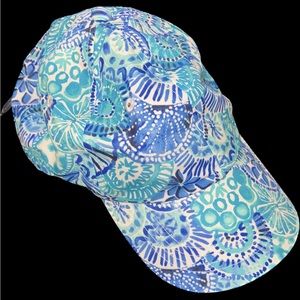 NWT Lilly Pulitzer Run Around Hat in Turquoise Oasis Half Shell
